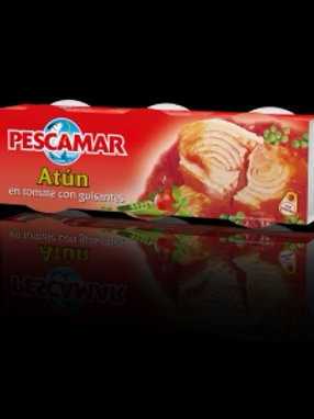 PESCAMAR ATÚN EN TOMATE CON GUISANTES 3x32